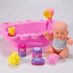 现货过家家玩具 仿真婴儿淋浴套装 洗澡浴盆玩具 仿真可出水