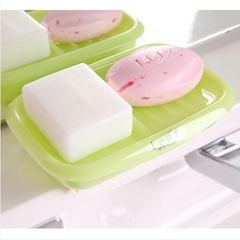 日本进口双层肥皂盒 双格香皂盒沥水创意香皂架 浴室塑料卫浴皂盒