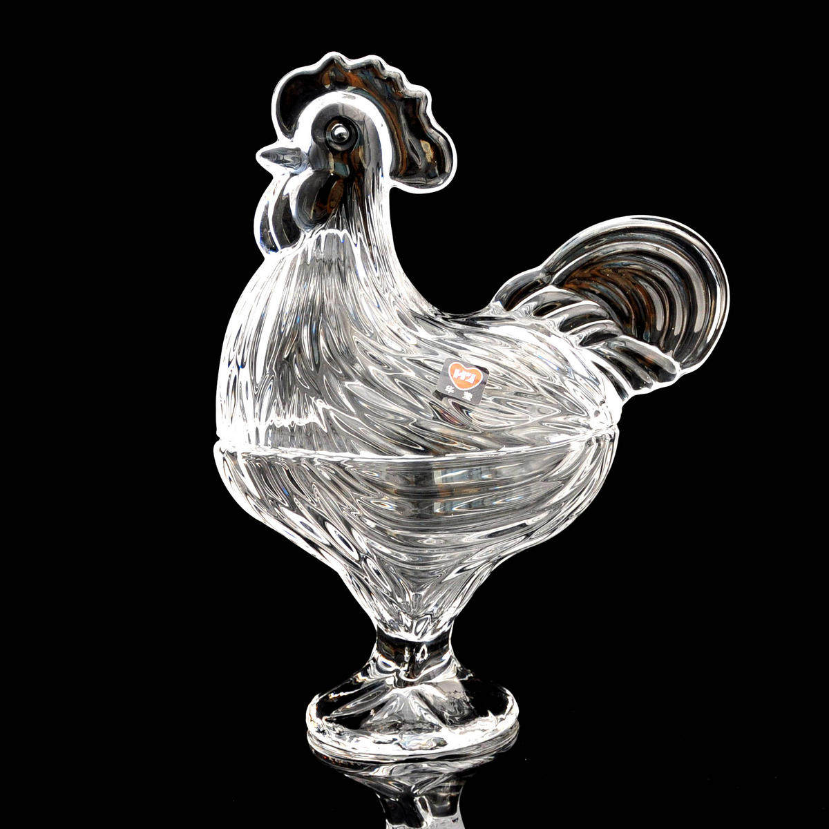 欧式水晶糖罐玻璃透明储物罐首饰盒调料罐摆件鸡罐创意礼品