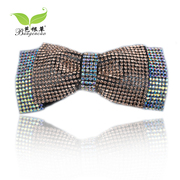 Bagen grass headdress full rhinestone bow double hairpin clip Korea accessories pony tail clip hair bangs clip clips