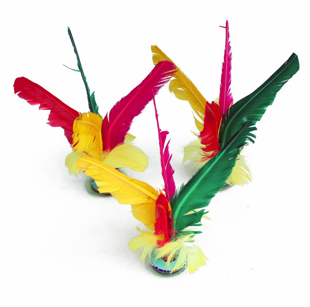 正金翎牌大花键训练比赛专用大花毽毽子批发耐踢毽子