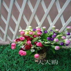 仿真小玫瑰花朵 小茶玫苞 仿真花 28个花朵 绢花