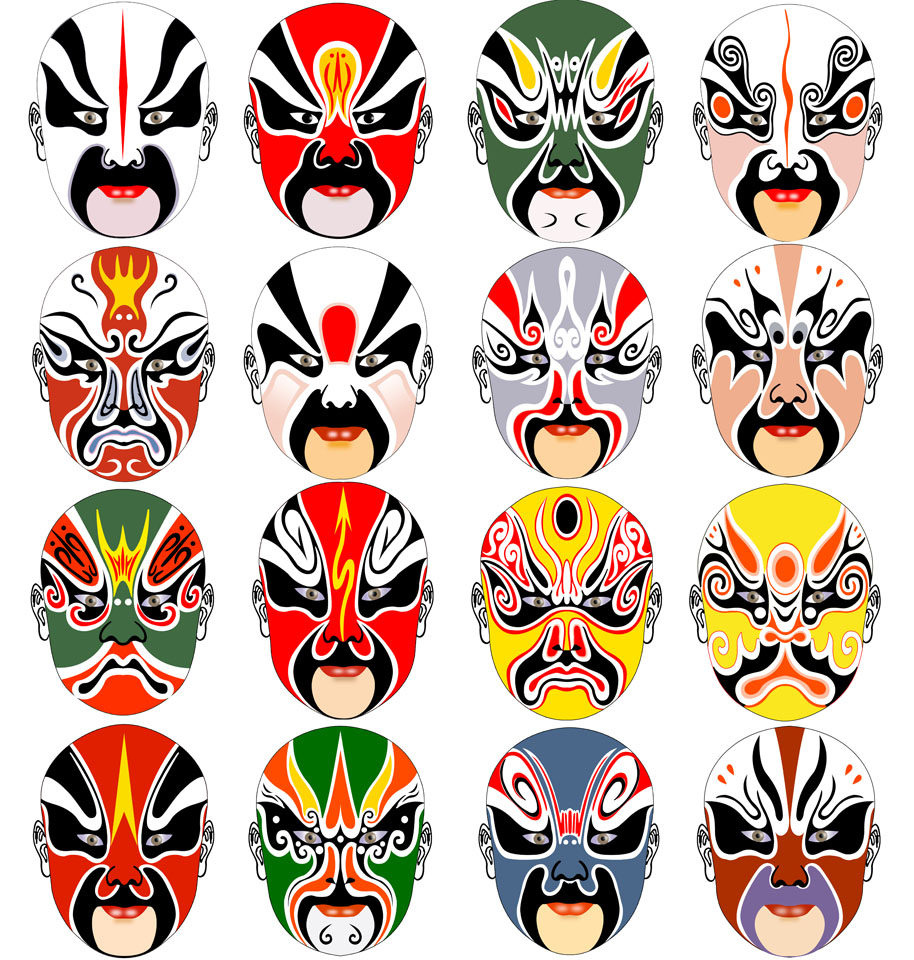 海报印制210海报展板素材(制作)6208脸谱