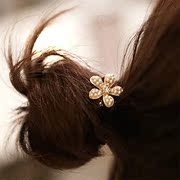 B005 jewelry Korea hair jewelry ball five leaf flower Rose Diamond