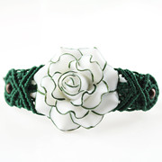 Elegant rose flower bracelet hand Kung Fu Chinese knot art national wind complex classical handmade new year gift