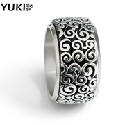 YUKI vintage Thai silver wide 925 Silver jewelry man ring silver ring transport ring clouds Lady