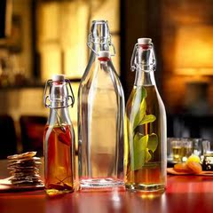 意大利进口透明玻璃酱油 醋酒瓶调味瓶密封油壶红酒瓶