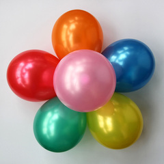 加厚7寸珠光圆形气球婚庆拱门节日用品婚房布置乳胶汽球结婚用品