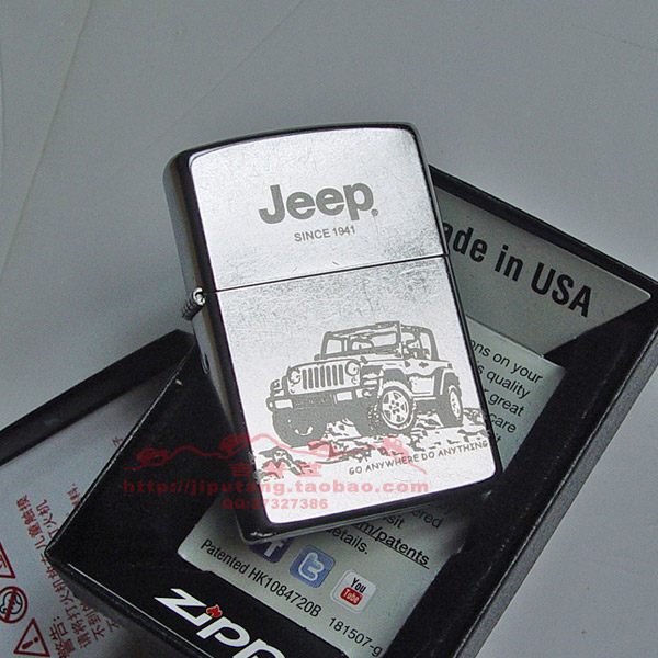 吉普jeep汽车牧马人纪念礼品正品zippo银花打火机zippo