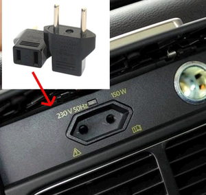 新款奔驰汽车 电源孔转换成国标孔 专用转换插头 两圆脚 质优好用