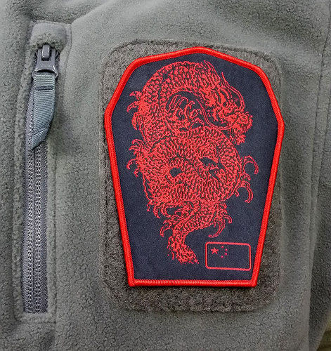 oyo户外新增中国红tad款dragon patch 中国龙章绣花臂