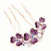 Good Korean rhinestones jewelry petals and amazing hair comb insert hairpin hair accessories hair comb-Chai H062