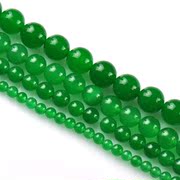 Myatou green chalcedony semi-finished DIY beaded jewelry accessories maleic yusanzhu loose beads prayer beads accessories