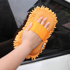 雪尼尔清洁海绵块洗车擦车方块洗车海绵套手洗车海绵手套汽车用品