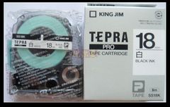 TEPRA锦宫标签机色带SS18K标签带18MM白底黑字贴普乐SR230C 530C