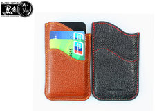 黑角16216iphone4s保护套真皮超薄软皮商务手机卡套