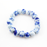 Hand Kung Fu blue and white ceramic bracelet ladies ethnic Chinese Jingdezhen original gifts gifts