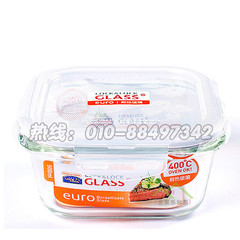 包邮 LLG214 韩国乐扣乐扣耐热玻璃保鲜盒 500ML 格拉斯可用烤箱