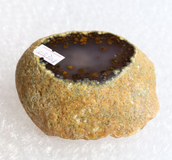 水玉冰魄 天然玛瑙水胆摆件 水多胆大 原石玛瑙水胆把玩带皮 实物