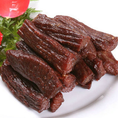 内蒙古特产 罕山烤制风干牛肉干 精品小块 250克肉类熟食肉制品