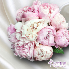 北京上海武汉广州全国送花|进口牡丹芍药|新娘手捧花束
