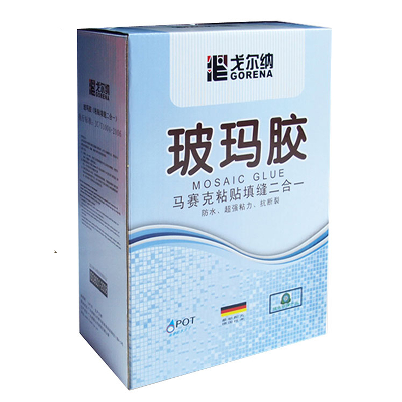 正品戈尔纳牌玻玛胶 粘贴填缝二合一 玻璃马赛克专用胶 5kg盒装