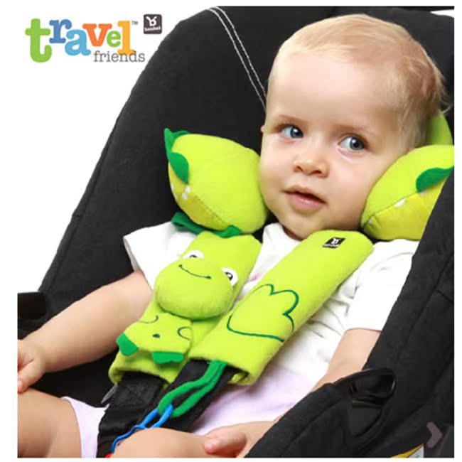宝宝小童幼儿车防磨伤安全带垫保护套 带奶嘴绳