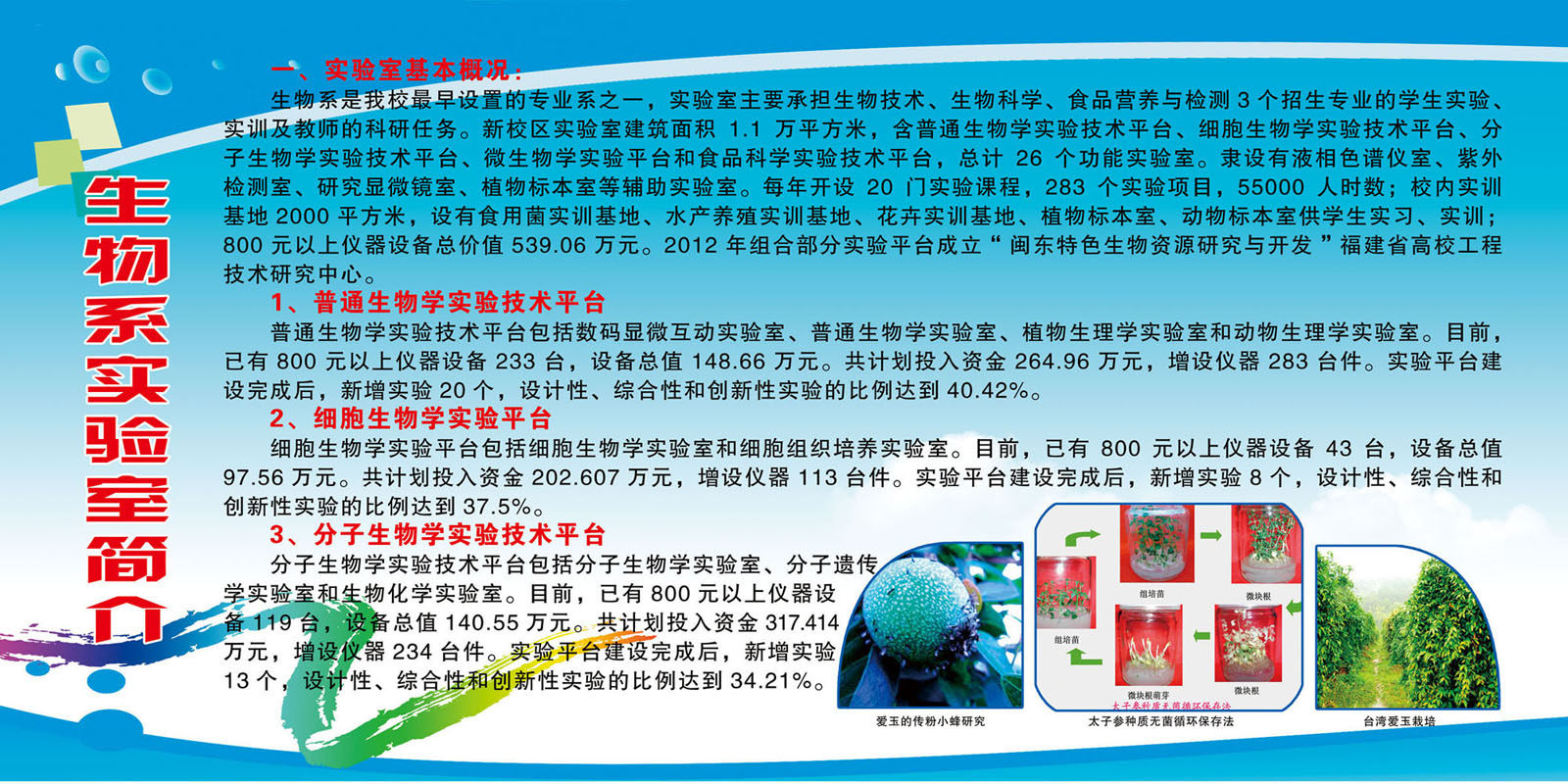 海报印制设计展板素材生物实验室简介定制写真