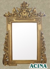 阿西娜欧式古典雕花穿衣镜 壁挂全身镜 壁炉镜子 服装店试衣镜