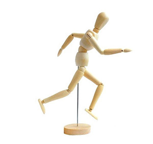 绘画用小人木手12寸灵活可动木人美术仿人体比例小木人漫画素描木偶人