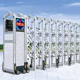 浙江建德银皇冠a-051不锈钢电动伸缩门 电动伸缩门 不锈钢防盗门