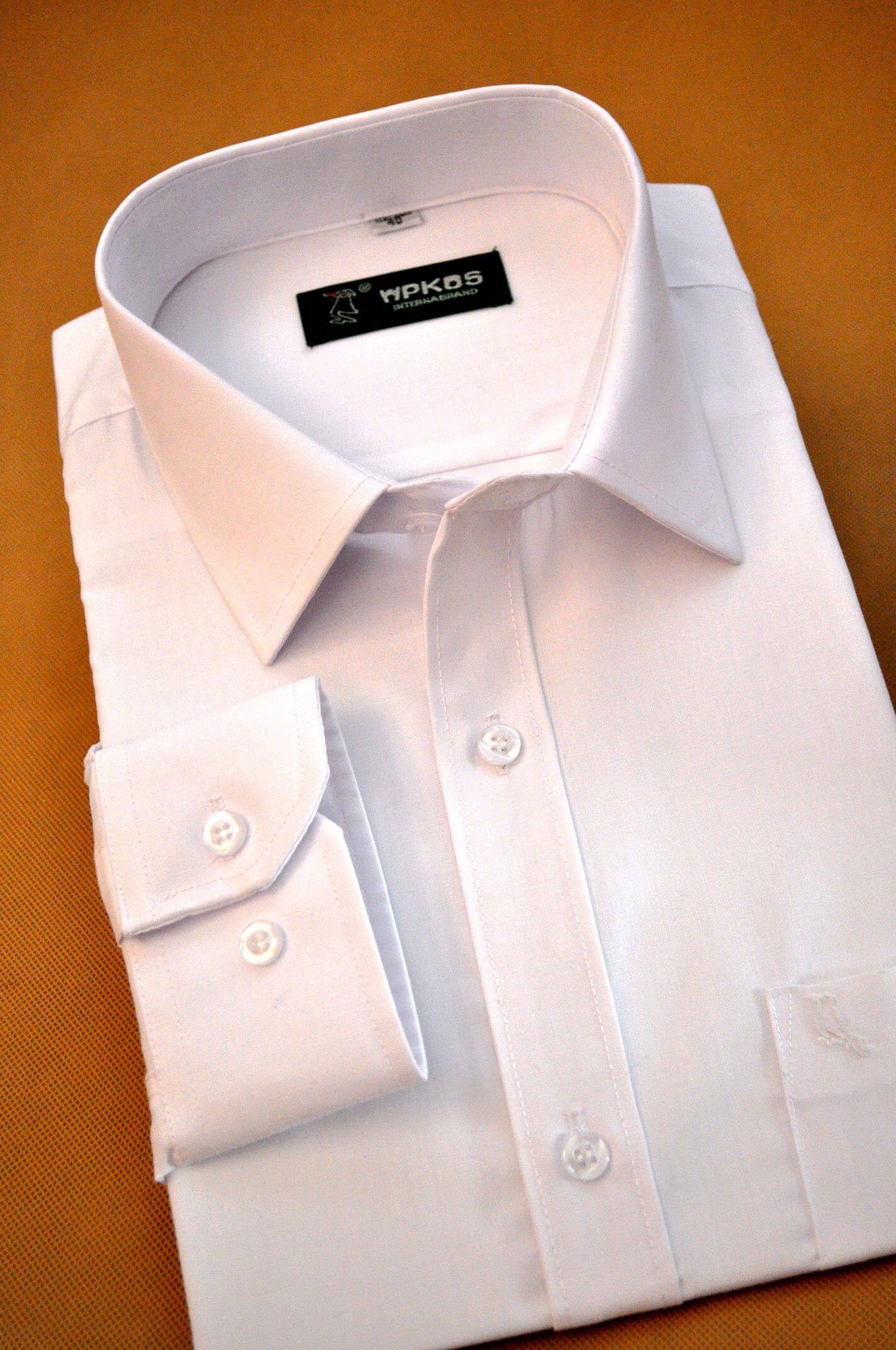 春季新款男白色长短袖商务休闲免烫衬衫商务休闲男女同款可绣标