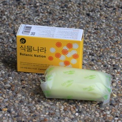 韩国狮王进口 植物物语雪松薄荷香皂 美容皂cjlion 去角质美白