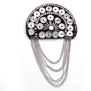 Smiling Korean brooch rhinestone epaulet female luxury corsage pins collar shoulder fai Korea jewelry 368947