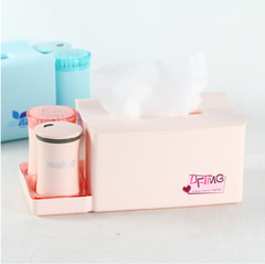 美特家欧式时尚创意塑料纸巾盒家用抽纸盒棉签盒牙签盒组合套装
