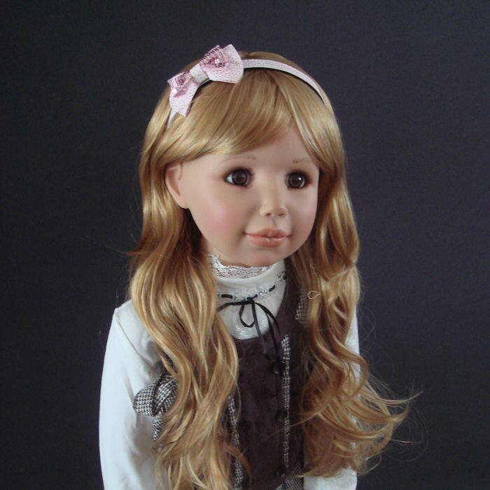 儿童假发套 仿真娃娃配套假发 模特道具假发 仿真儿童摄影发