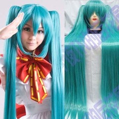 十夜TN-高温双虎口湖蓝 初音 MIKU 英雄联盟 琴女 cos play 假发