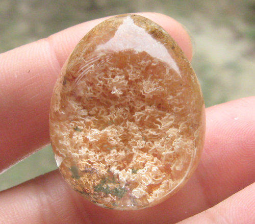 稀有天然黄幽灵幽灵水晶吊坠项坠16mm颈饰