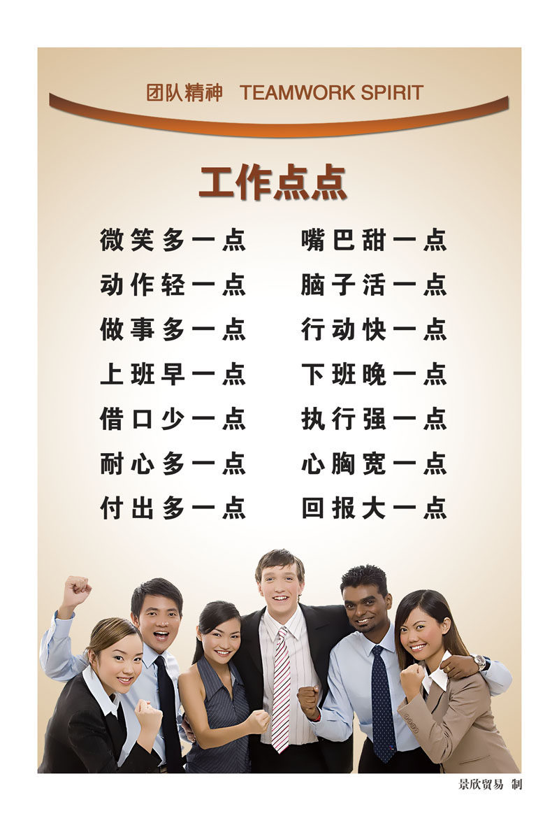 海报印制定制展板素材团队精神工作点点写真