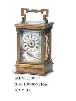 欧式古典工艺钟表 单走皮套艺术仿古机械座台钟表 钟表特价正品