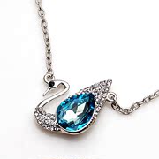 Package mail smiling new Swan Crystal pendant necklace collar accessory pendant jewelry women pendant jewelry