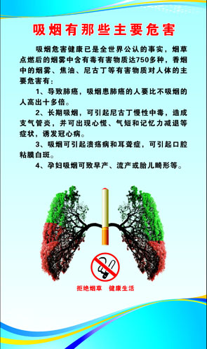 吸烟的危害展板