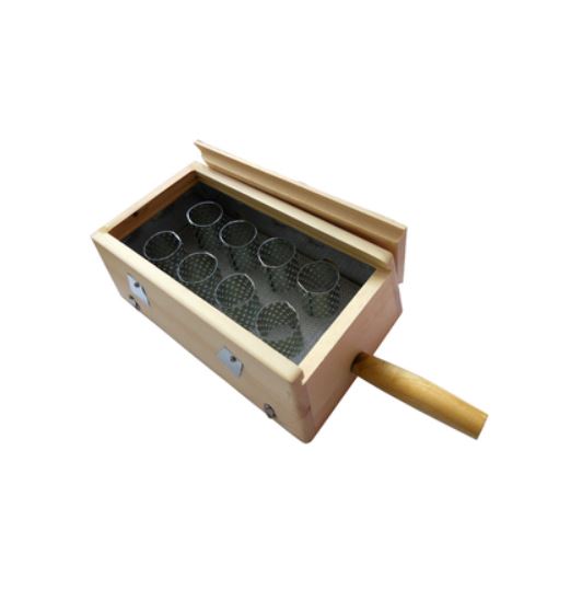 艾灸盒实木8柱温灸盒 艾绒盒 背部 腰部肚子专用木质八孔艾灸器