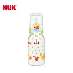 德国 NUK标口玻璃奶瓶125ml  230ml 1号 2号硅胶奶嘴 耐高温