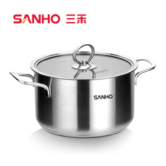 SANHO/三禾 汤锅22cm 健康医用304不锈钢汤锅 电磁炉通用