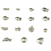 DIY Jewelry Accessories Miao silver jewelry, loose beads Tibetan silver beads beads Tibetan silver fish bead insulation isolation isolation