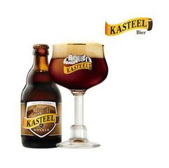 比利时进口啤酒 Kasteel Dark Beer 卡斯特黑啤酒 送杯子 正品