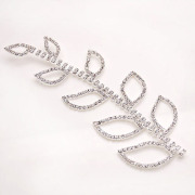 Smiling Korean pavé rhinestones bridal hair accessories-leaves headdress, tricked out festive jewelry women 357368