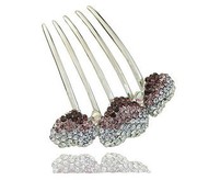 Good jewelry Korea hair jewelry Heart Rhinestone hair comb hair comb hair fork plug plug comb jewelry H010