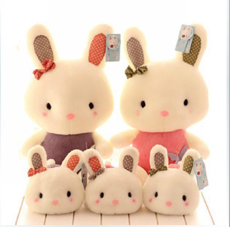 蓝白玩偶可爱宝宝趴趴蝴蝶兔小兔子毛绒玩具公仔娃娃生日礼物 - 小